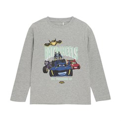 Minymo - Batwheels T-shirt LS - Grey Melange