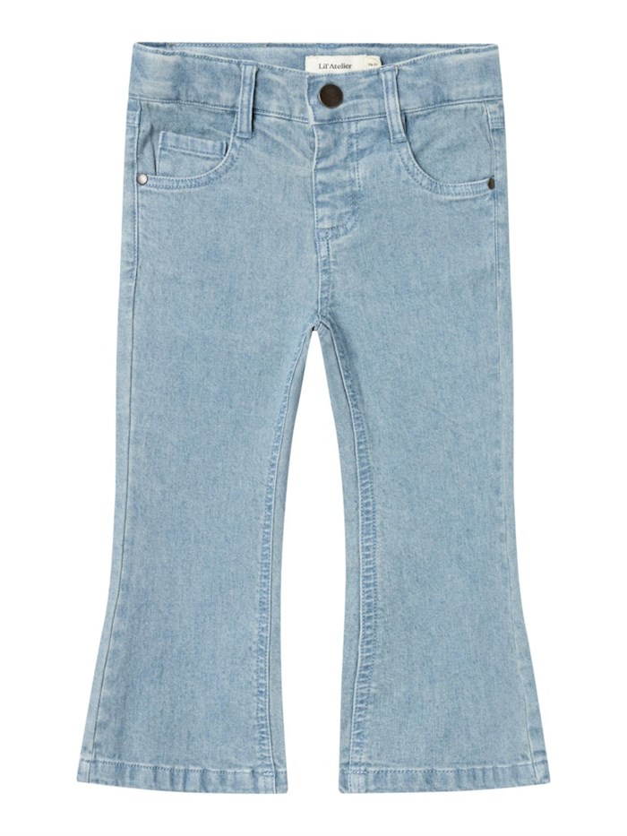 Lil\' Atelier Salli HW slim boot jeans - Medium blue denim
