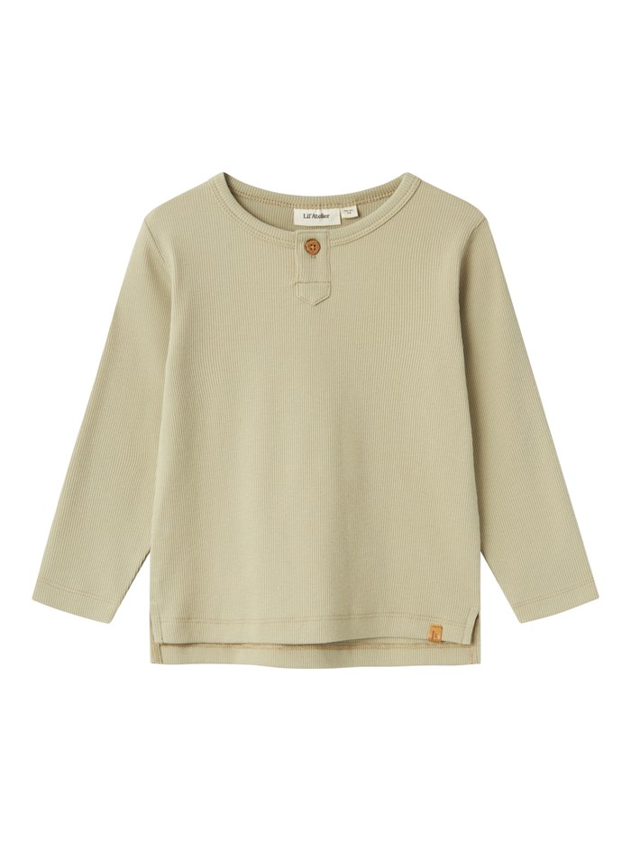 Lil\' Atelier Gago fan LS blouse - Moss gray
