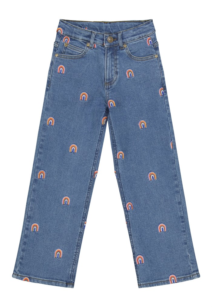 The New Janet rainbow wide jeans - Light Blue
