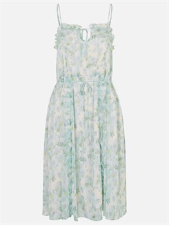 Rosemunde Recycled chiffon strap dress - big mint flower print