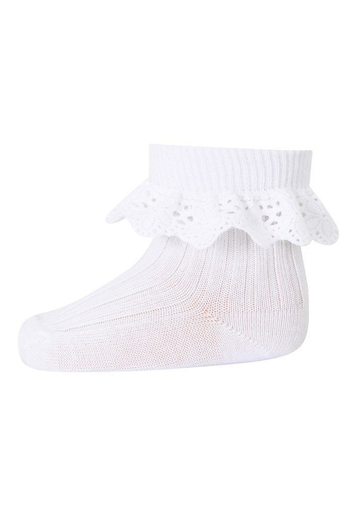 MP Lisa socks w/lace - White