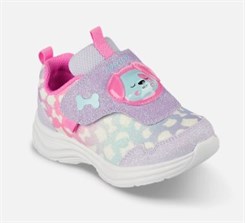 Skechers Girls S-Lights: Glimmer Kicks - Skech Pets - Lavender Hot (blinke sneakers)