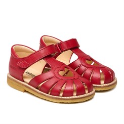 Angulus Hjerte sandal (smal til normal pasform) - Rød