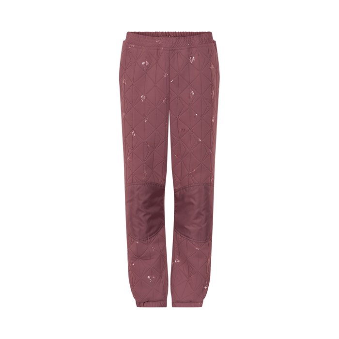 By Lindgren - Sigrid thermo pants - Winter Rose w. Gold AOP